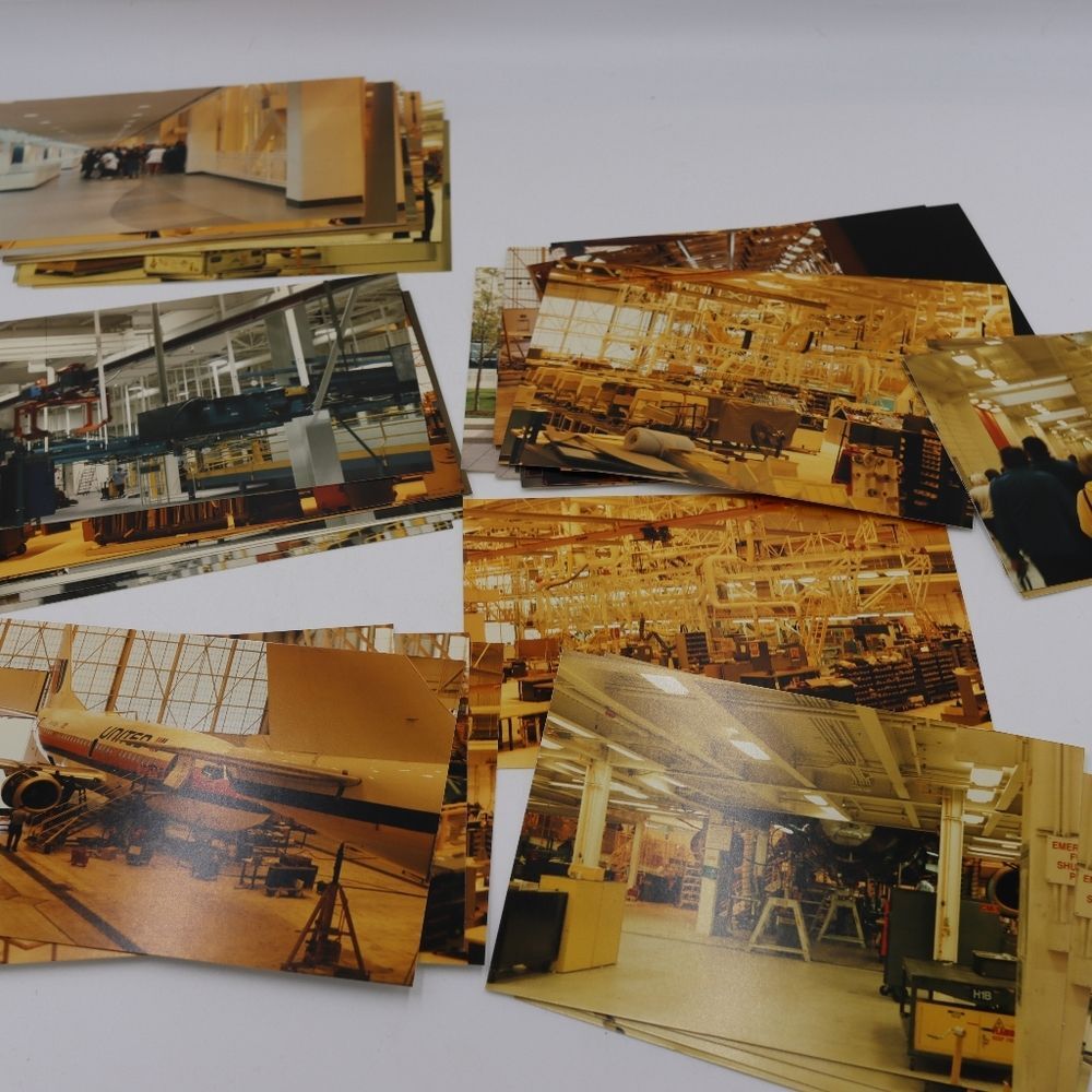 Vintage Photography Aeronautics Airplane Factory Tour United Boeing 1998